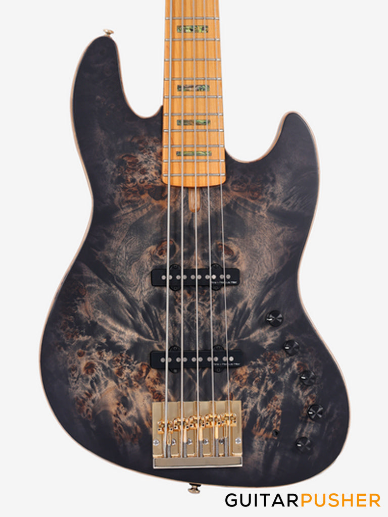 Sire V10 Swamp Ash 5String Bass Transparent Black Satin (2024