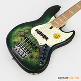Sire V7 Swamp Ash Reissue 5-String Bass - Transparent Green Satin (2024)