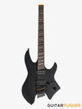 Sire X6 Mahogany w/ Maple Top Headless Electric Guitar - Black Satin