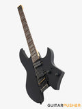 Sire X6 Mahogany w/ Maple Top Headless Electric Guitar - Black Satin