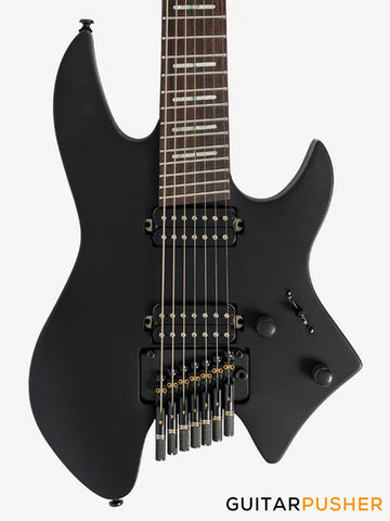 Sire X6 Mahogany w/ Maple Top 7-String Headless Electric Guitar - Black Satin