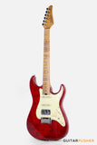 Soloking MS-11 Classic MKII 5A Flame Maple Top Roasted Maple Neck in Transparent Red Nafiri Special