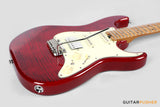 Soloking MS-11 Classic MKII 5A Flame Maple Top Roasted Maple Neck in Transparent Red Nafiri Special
