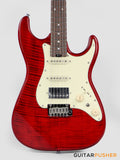 Soloking MS-11 Classic MKII in Transparent Red with Rosewood 5A Flame Top Nafiri Special Run