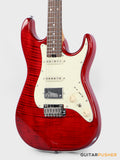 Soloking MS-11 Classic MKII in Transparent Red with Rosewood 5A Flame Top Nafiri Special Run