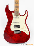 Soloking MS-11 Classic MKII 5A Flame Maple Top Roasted Maple Neck in Transparent Red Nafiri Special