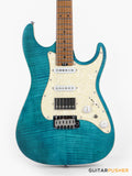 Soloking MS-1 Classic Flat Top FMN Roasted Flame Maple Neck HSS Electric Guitar  - Jeans Pacific Blue
