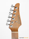 Soloking MS-1 Classic Flat Top FMN Roasted Flame Maple Neck HSS Electric Guitar  - Jeans Pacific Blue