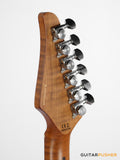 Soloking MS-1 Classic Flat Top FMN Roasted Flame Maple Neck HSS Electric Guitar  - Jeans Pacific Blue