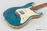 Soloking MS-1 Classic Flat Top FMN Roasted Flame Maple Neck HSS Electric Guitar  - Jeans Pacific Blue