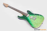 Soloking MS-1 Custom 24 HH Quilt with Rosewood FB JESCAR - in Turquoise Wakesurf