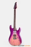 Soloking MS-1 Custom 24 HSS Quilt with Rosewood FB JESCAR - in Purple Wakesurf
