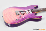 Soloking MS-1 Custom 24 HSS Quilt with Rosewood FB JESCAR - in Purple Wakesurf