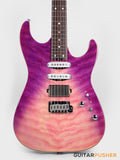Soloking MS-1 Custom 24 HSS Quilt with Rosewood FB JESCAR - in Purple Wakesurf