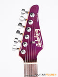 Soloking MS-1 Custom 24 HSS Quilt with Rosewood FB JESCAR - in Purple Wakesurf
