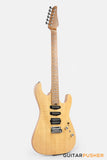 Soloking MS-1 Custom 24 HSS Flat Top FMN Elite with Roasted Flame Maple Neck - Natural Satin