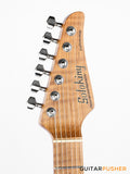 Soloking MS-1 Custom 24 HSS Flat Top FMN Elite with Roasted Flame Maple Neck - Natural Satin