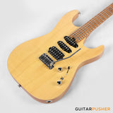 Soloking MS-1 Custom 24 HSS Flat Top FMN Elite with Roasted Flame Maple Neck - Natural Satin