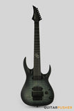 Solar Guitars A1.7FR FB Flame Trans Black Matte 7-String Electric Guitar w/ Floyd Rose 1000