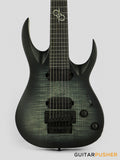 Solar Guitars A1.7FR FB Flame Trans Black Matte 7-String Electric Guitar w/ Floyd Rose 1000