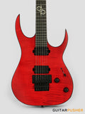 Solar Guitars S1.6 Electric Guitar w/ Floyd Rose - Flame Blood Red Matte