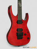 Solar Guitars S1.6 Electric Guitar w/ Floyd Rose - Flame Blood Red Matte