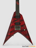 Solar Guitars V1.6 Canibalismo Blood Red Open Pore w/ Blood Splatter Electric Guitar