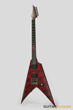 Solar Guitars V1.6 Canibalismo Blood Red Open Pore w/ Blood Splatter Electric Guitar