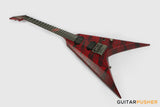 Solar Guitars V1.6 Canibalismo Blood Red Open Pore w/ Blood Splatter Electric Guitar