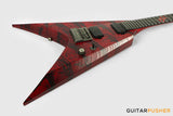 Solar Guitars V1.6 Canibalismo Blood Red Open Pore w/ Blood Splatter Electric Guitar