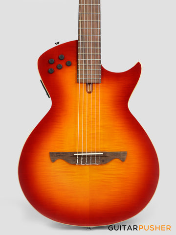 Tagima Modena Nylon String Thinline Acoustic-Electric Guitar - Cherry Burst