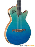 Tagima Modena Nylon String Thinline Acoustic-Electric Guitar - Transparent Blue