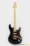 Tagima New T-635 Classic Series S Style Electric Guitar - Black (Maple Fingerboard/Tortoise Shell Pickguard)