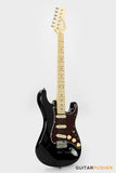 Tagima New T-635 Classic Series S Style Electric Guitar - Black (Maple Fingerboard/Tortoise Shell Pickguard)