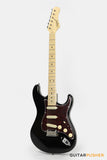 Tagima New T-635 Classic Series S Style Electric Guitar - Black (Maple Fingerboard/Tortoise Shell Pickguard)