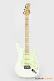 Tagima New T-635 Classic Series S Style Electric Guitar - Olympic White (Maple Fingerboard/Mint Green Pickguard)