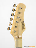 Tagima New T-635 Classic Series S Style Electric Guitar - Olympic White (Maple Fingerboard/Mint Green Pickguard)