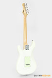 Tagima New T-635 Classic Series S Style Electric Guitar - Olympic White (Maple Fingerboard/Mint Green Pickguard)