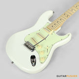 Tagima New T-635 Classic Series S Style Electric Guitar - Olympic White (Maple Fingerboard/Mint Green Pickguard)