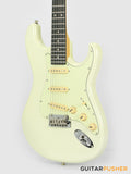 Tagima New T-635 Classic Series S Style Electric Guitar - Olympic White (Rosewood Fingerboard/Mint Green Pickguard)