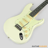 Tagima New T-635 Classic Series S Style Electric Guitar - Olympic White (Rosewood Fingerboard/Mint Green Pickguard)