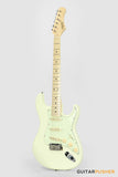 Tagima New T-635 Classic Series S Style Electric Guitar - Vintage White (Maple Fingerboard/Mint Green Pickguard)