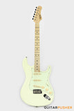 Tagima New T-635 Classic Series S Style Electric Guitar - Vintage White (Maple Fingerboard/Mint Green Pickguard)