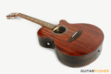 Tyma A1 Custom-ZL Solid Mahogany Top Striped Ebony OM Acoustic-Electric Guitar with T5 preamp