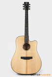 Tyma D-3C NSE Solid Sitka Spruce Top Mahogany Dreadnought Acoustic-Electric Guitar with T-200 MAX preamp