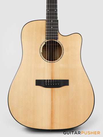 Tyma D-3C NSE Solid Sitka Spruce Top Mahogany Dreadnought Acoustic-Electric Guitar with T-200 MAX preamp