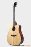Tyma D-3C NSE Solid Sitka Spruce Top Mahogany Dreadnought Acoustic-Electric Guitar with T-200 MAX preamp
