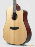 Tyma D-3C NSE Solid Sitka Spruce Top Mahogany Dreadnought Acoustic-Electric Guitar with T-200 MAX preamp