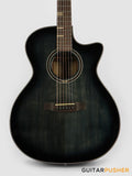 Tyma G-10 BKSE Solid Top Auditorium Acoustic-Electric Guitar with T-200 preamp