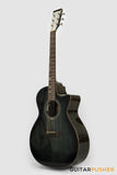 Tyma G-10 BKSE Solid Top Auditorium Acoustic-Electric Guitar with T-200 preamp